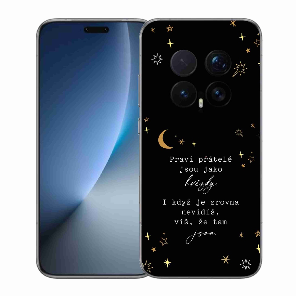 Gelový kryt mmCase na Honor Magic 8 Pro - citát 6 černé pozadí
