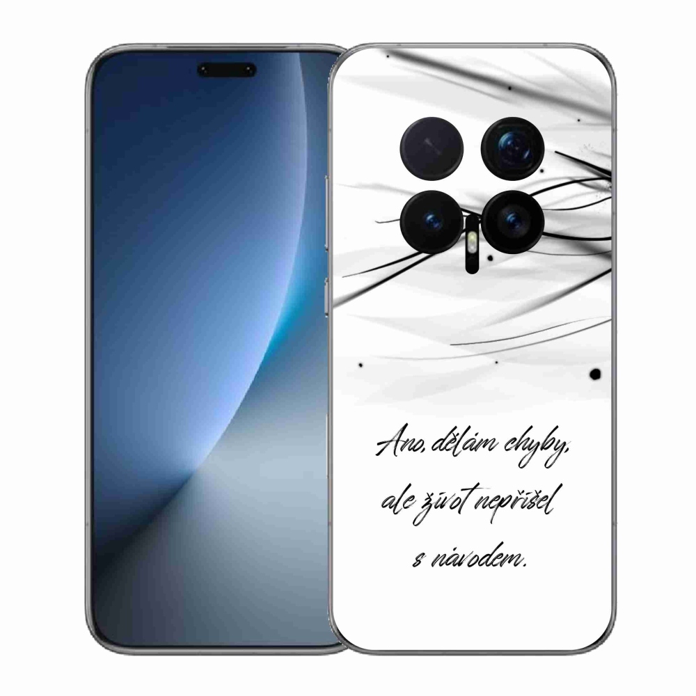 Gelový kryt mmCase na Honor Magic 8 Pro - citát bílé pozadí