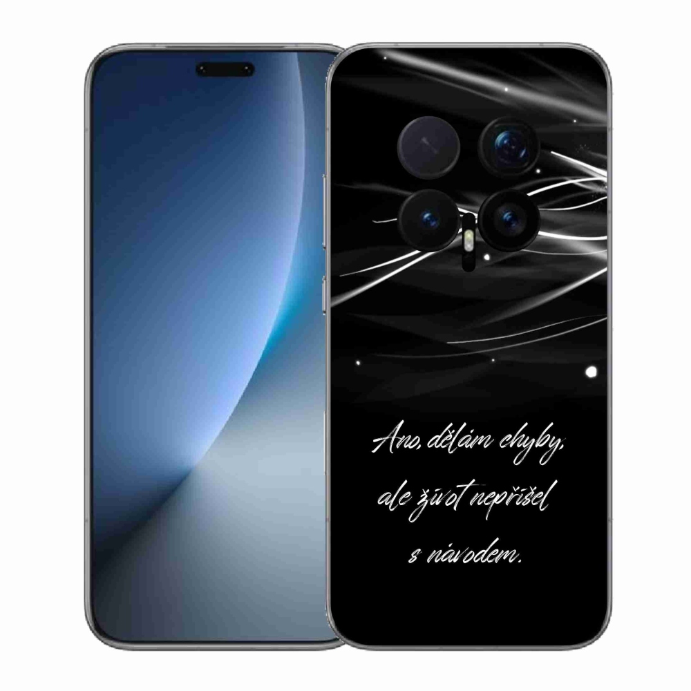 Gelový kryt mmCase na Honor Magic 8 Pro - citát černé pozadí