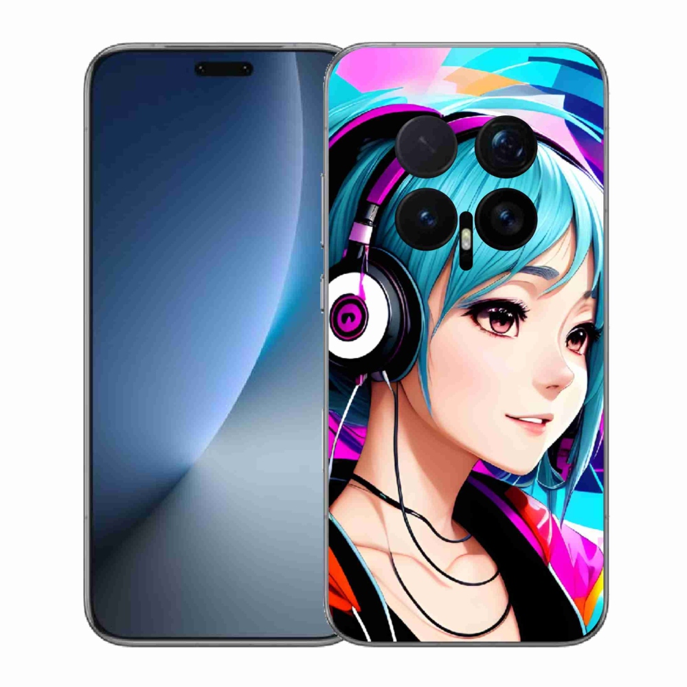 Gelový kryt mmCase na Honor Magic 8 Pro - dívka se sluchátky