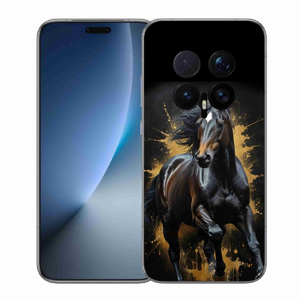 Gelový kryt mmCase na Honor Magic 8 Pro - elegantní černý hřebec