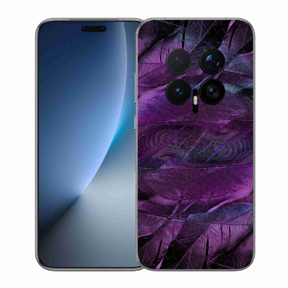 Gelový kryt mmCase na Honor Magic 8 Pro - fialová pírka