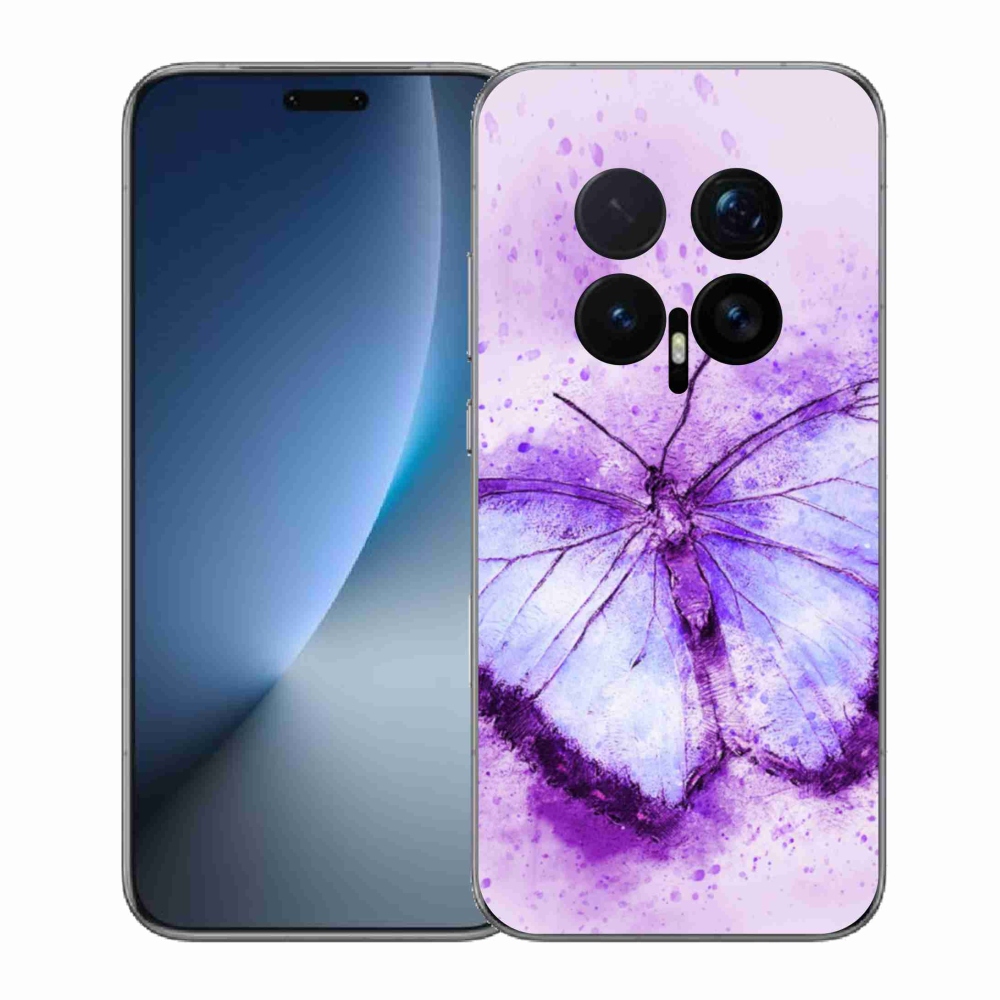 Gelový kryt mmCase na Honor Magic 8 Pro - fialový motýl