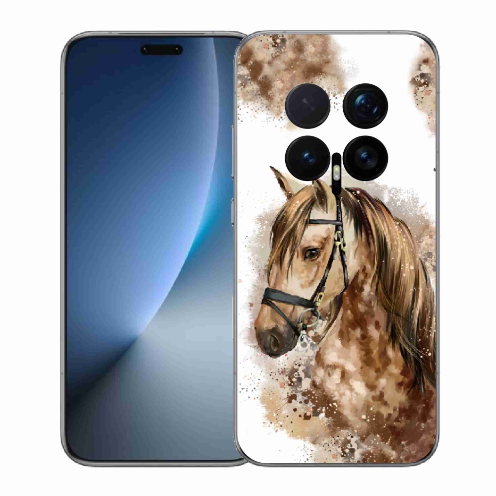Gelový kryt mmCase na Honor Magic 8 Pro - hnědý kreslený kůň