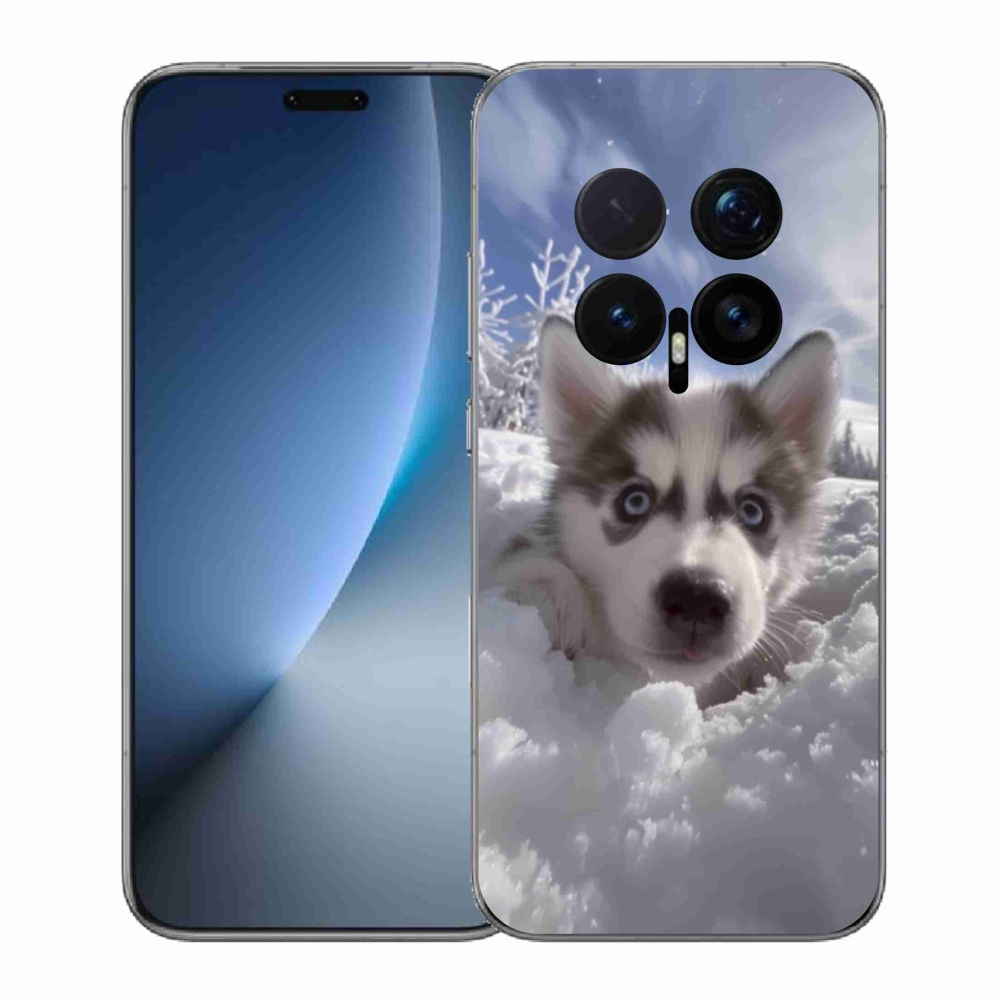 Gelový kryt mmCase na Honor Magic 8 Pro - husky ve sněhu