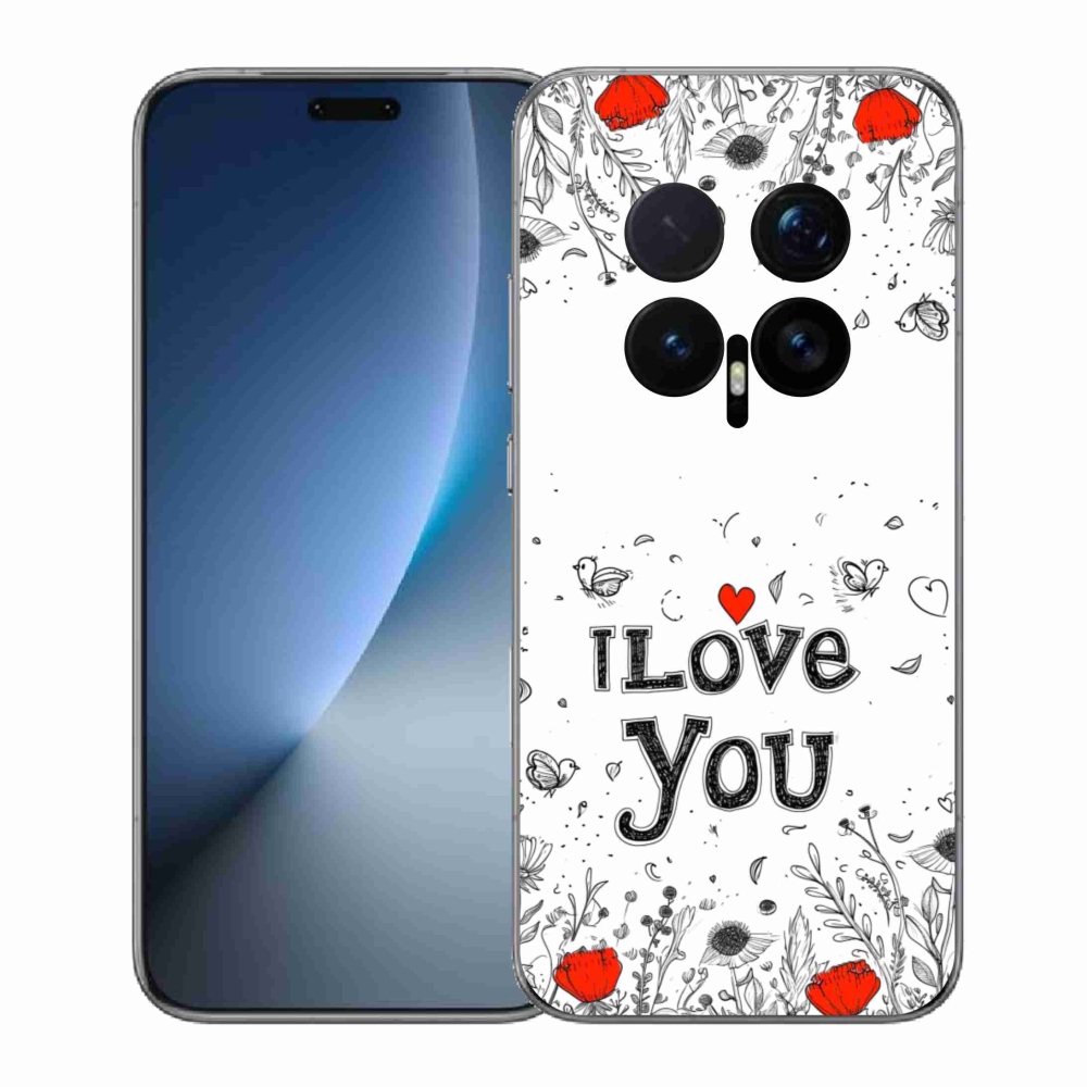 Gelový kryt mmCase na Honor Magic 8 Pro - I love you bílé pozadí