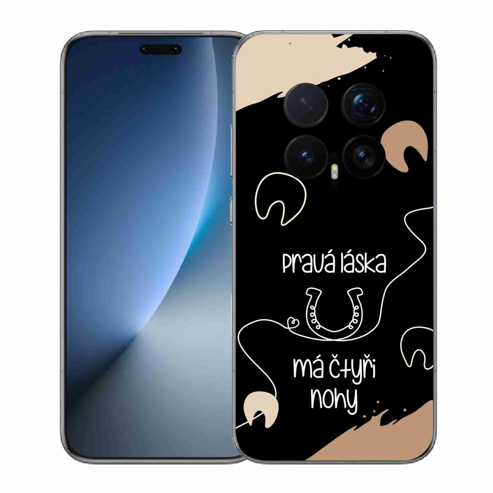 Gelový kryt mmCase na Honor Magic 8 Pro - koňský motiv černé pozadí