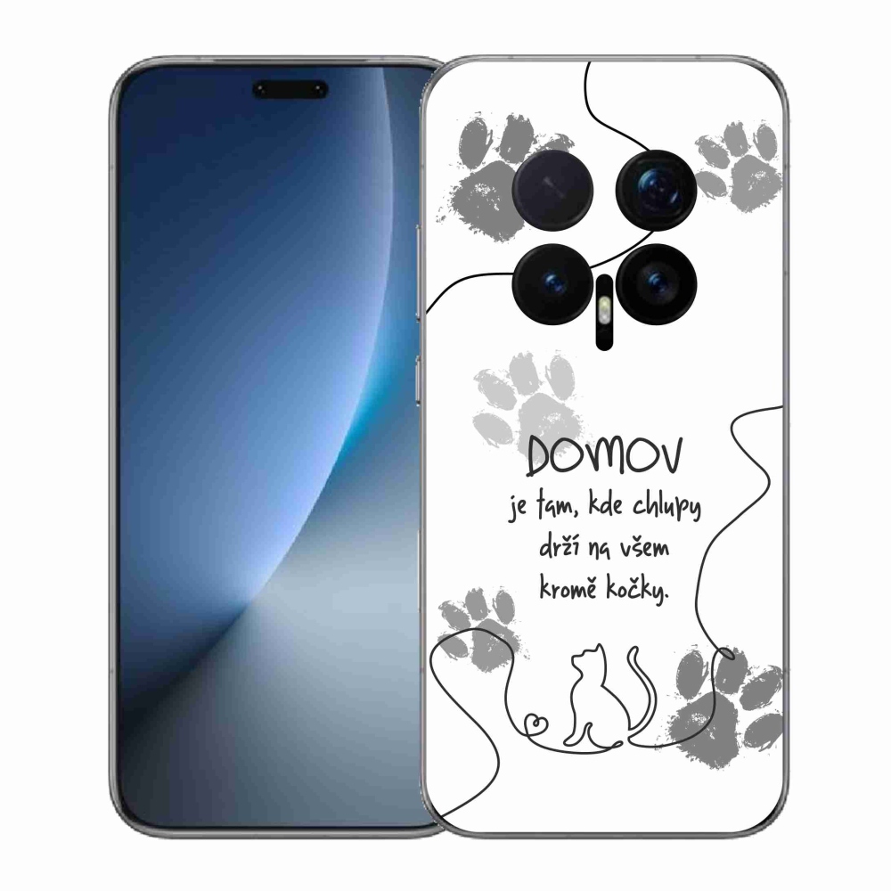 Gelový kryt mmCase na Honor Magic 8 Pro - kočičí motiv bílé pozadí