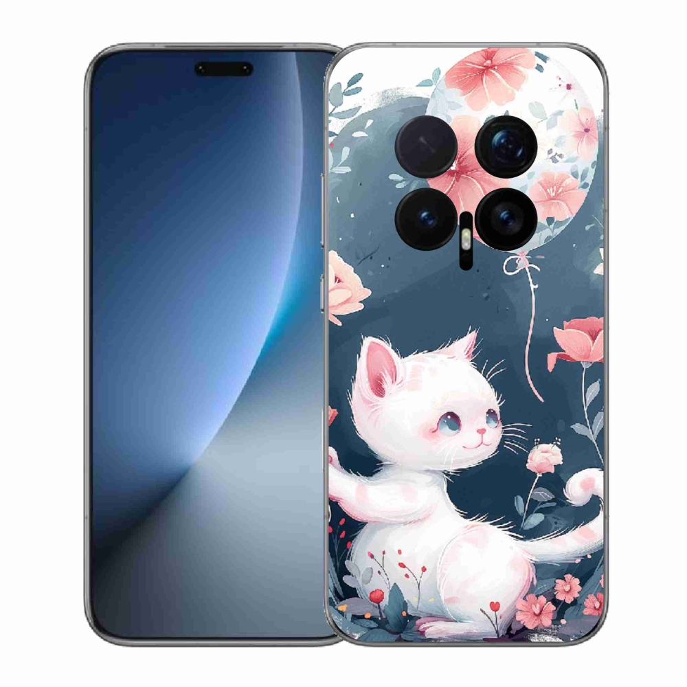 Gelový kryt mmCase na Honor Magic 8 Pro - kotě s balónkem