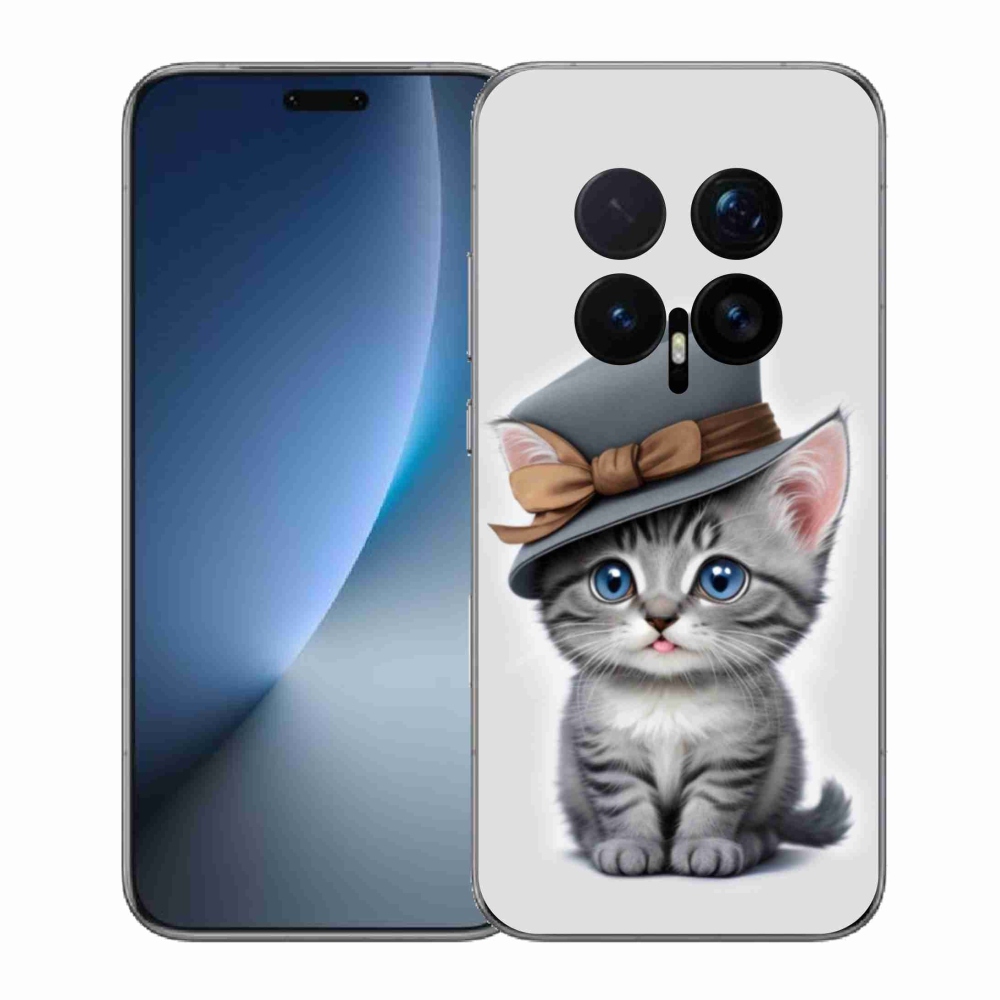 Gelový kryt mmCase na Honor Magic 8 Pro - kotě s kloboukem