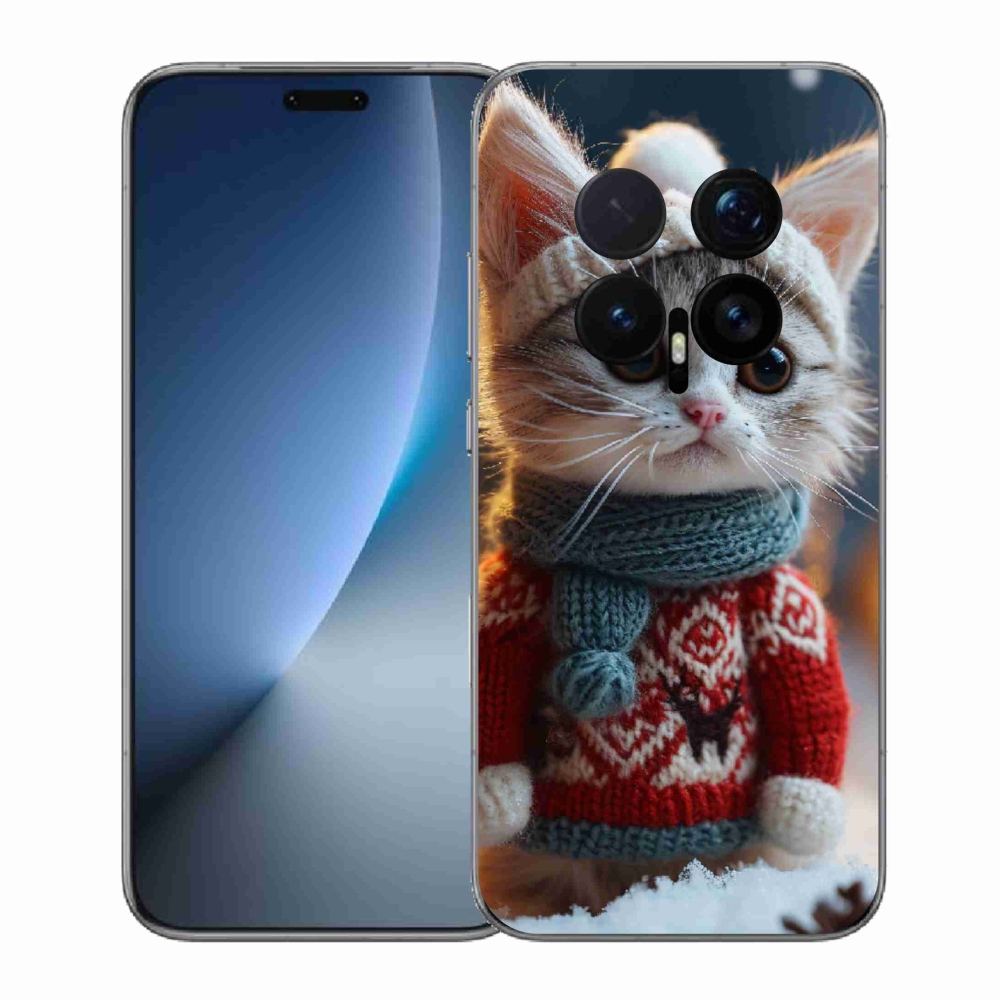 Gelový kryt mmCase na Honor Magic 8 Pro - kotě ve svetru