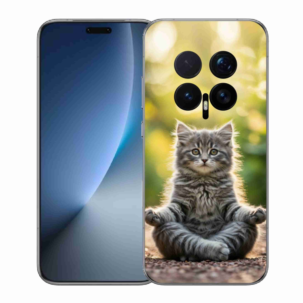 Gelový kryt mmCase na Honor Magic 8 Pro - meditující kotě