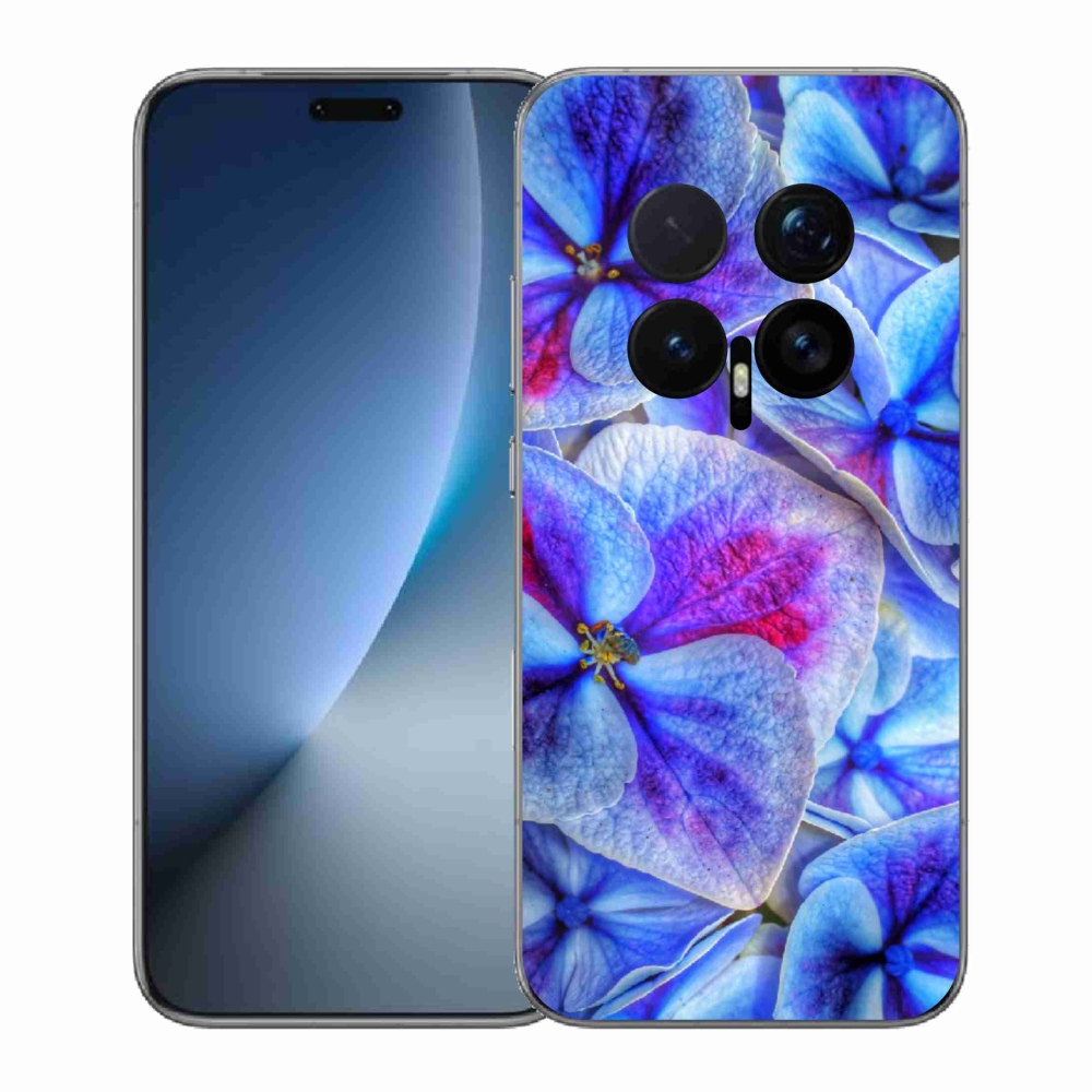 Gelový kryt mmCase na Honor Magic 8 Pro - modré květy 1