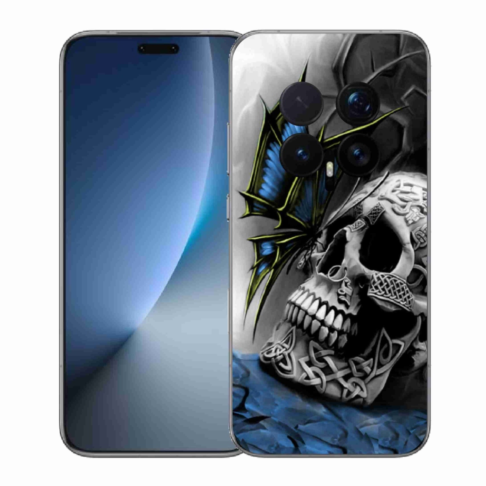 Gelový kryt mmCase na Honor Magic 8 Pro - motýl a lebka