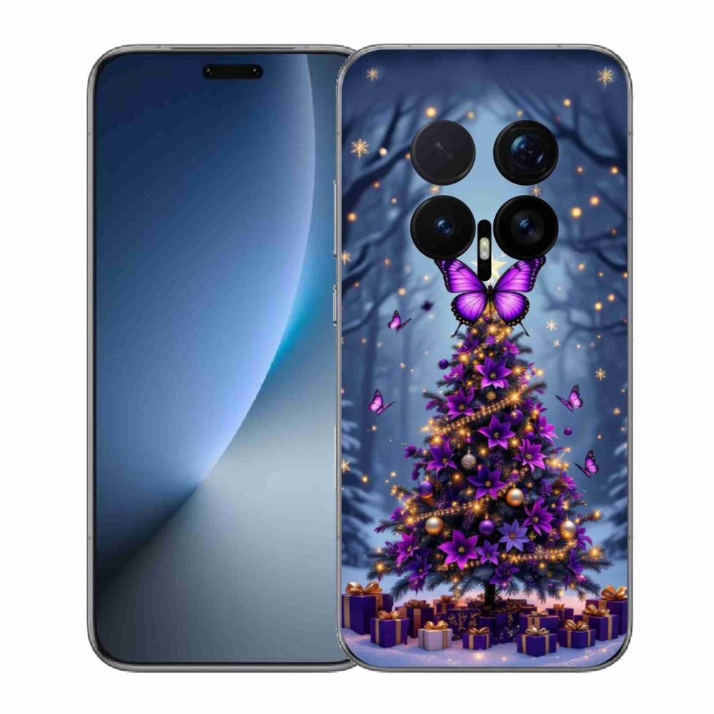 Gelový kryt mmCase na Honor Magic 8 Pro - motýlí vánoční stromek