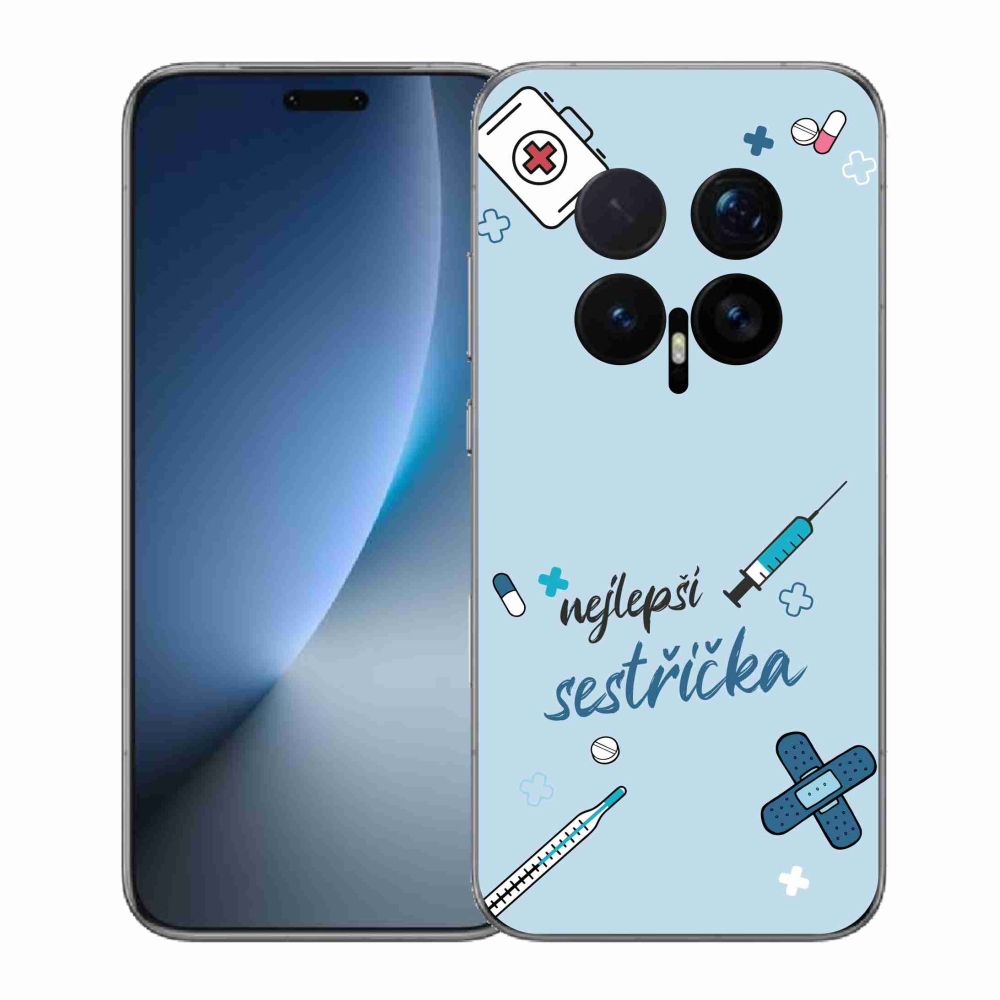 Gelový kryt mmCase na Honor Magic 8 Pro - nejlepší sestřička modré pozadí