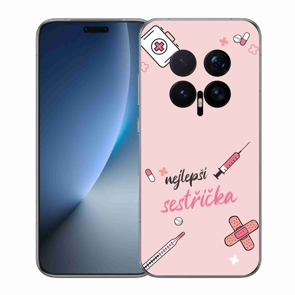 Gelový kryt mmCase na Honor Magic 8 Pro - nejlepší sestřička růžové pozadí