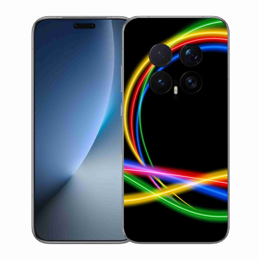 Gelový kryt mmCase na Honor Magic 8 Pro - neonové kruhy