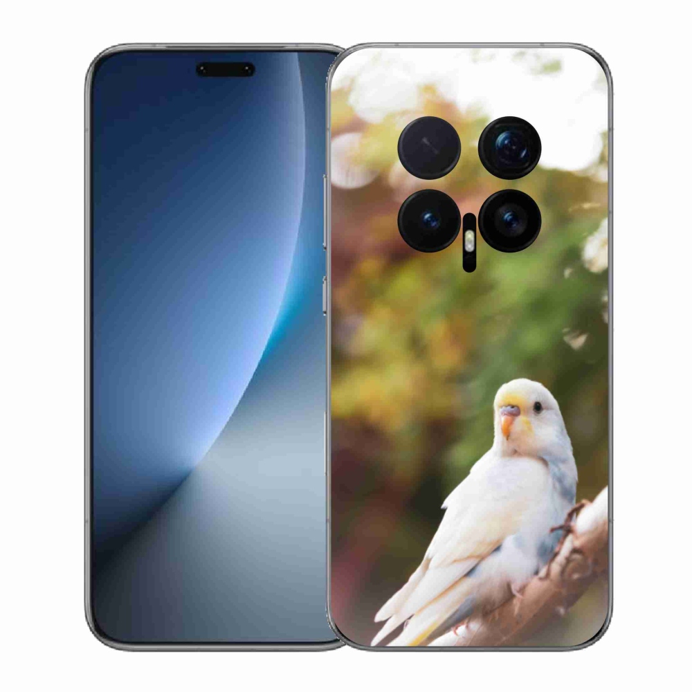 Gelový kryt mmCase na Honor Magic 8 Pro - papoušek andulka bílá
