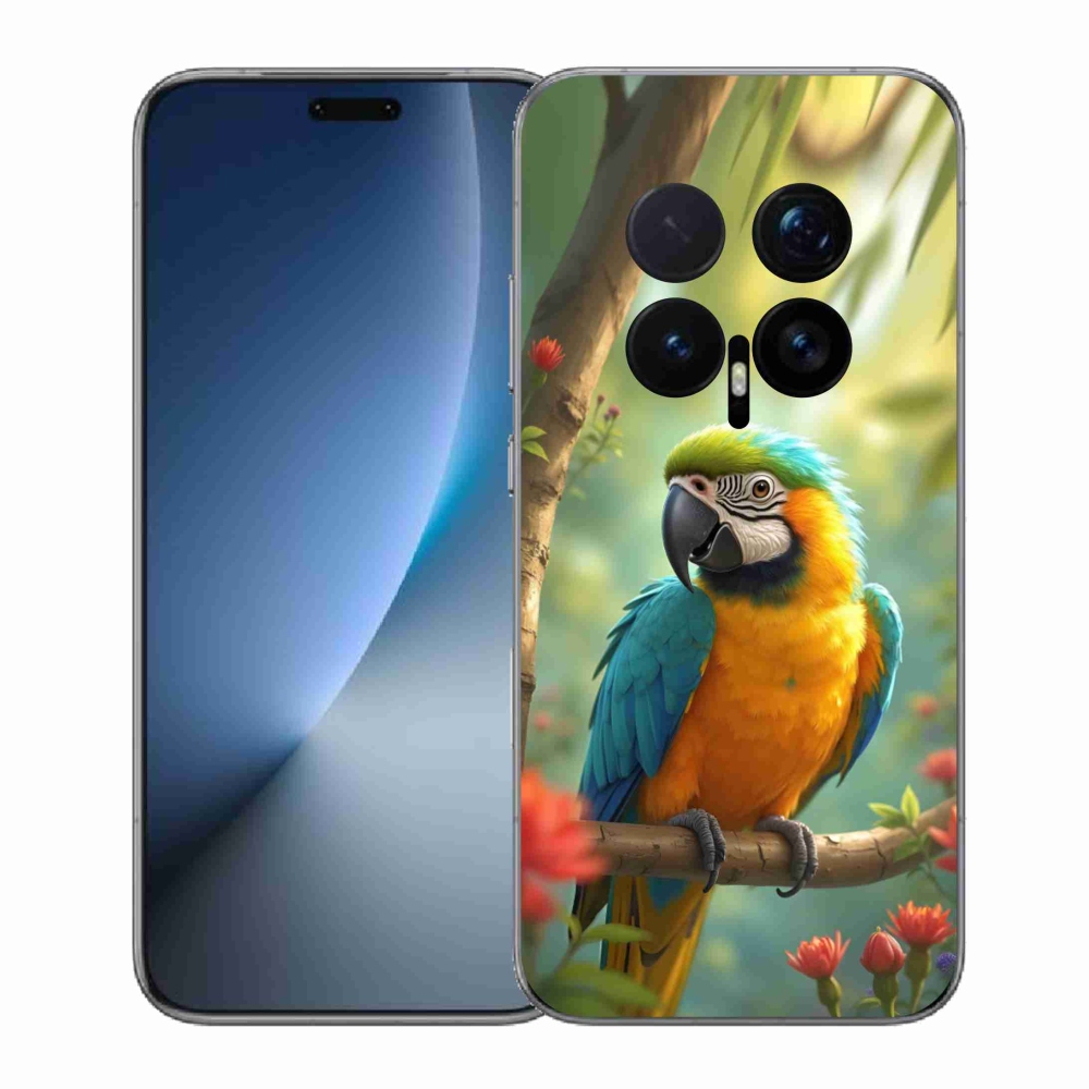 Gelový kryt mmCase na Honor Magic 8 Pro - papoušek ara modrožlutá