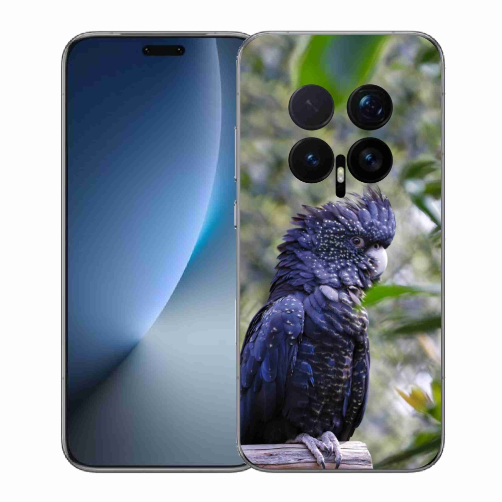 Gelový kryt mmCase na Honor Magic 8 Pro - papoušek kakadu černý