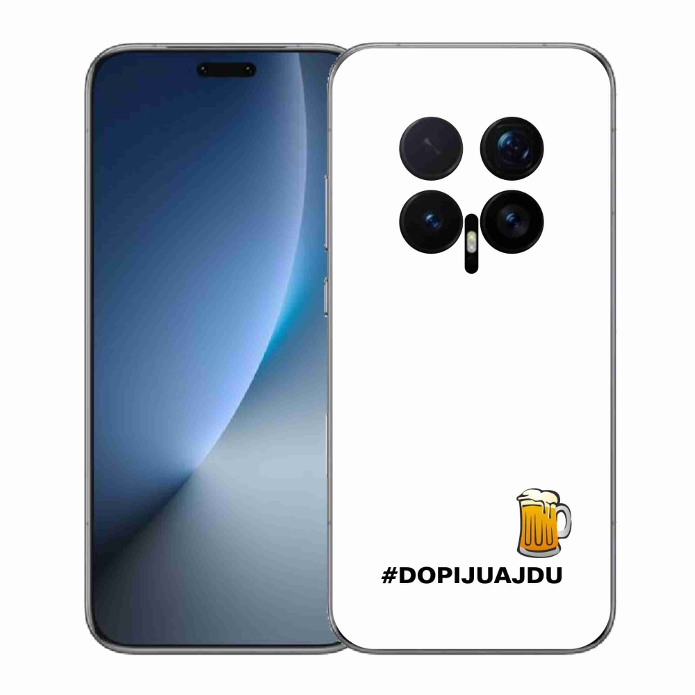 Gelový kryt mmCase na Honor Magic 8 Pro - pivní motiv 1 bílé pozadí