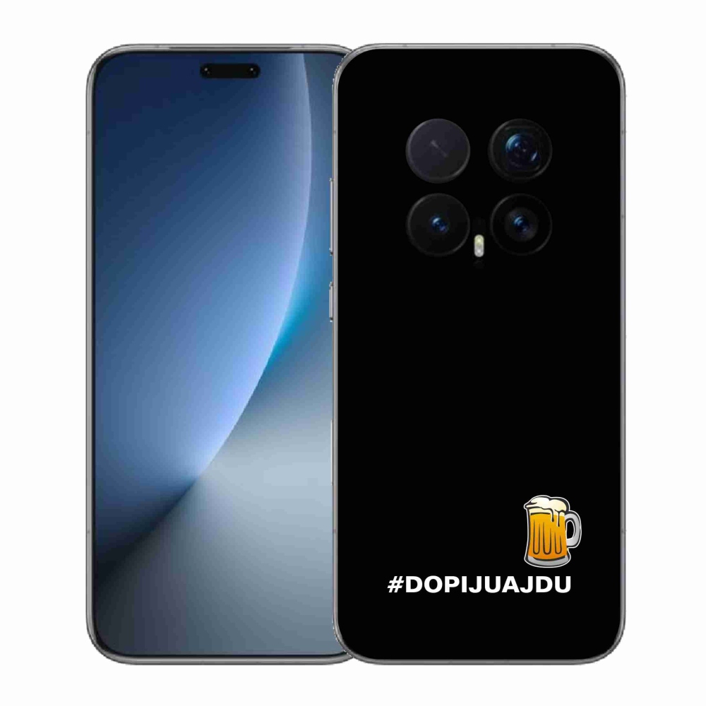 Gelový kryt mmCase na Honor Magic 8 Pro - pivní motiv 1 černé pozadí