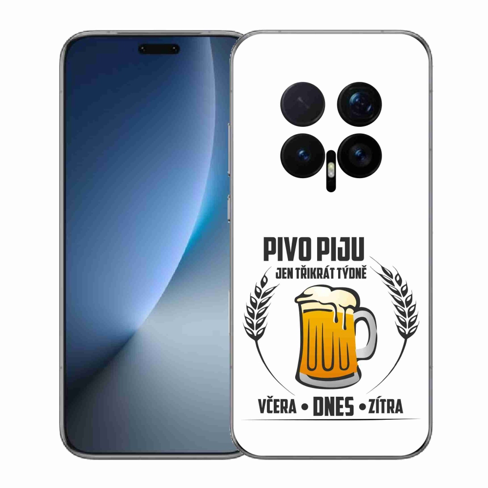 Gelový kryt mmCase na Honor Magic 8 Pro - pivní motiv bílé pozadí