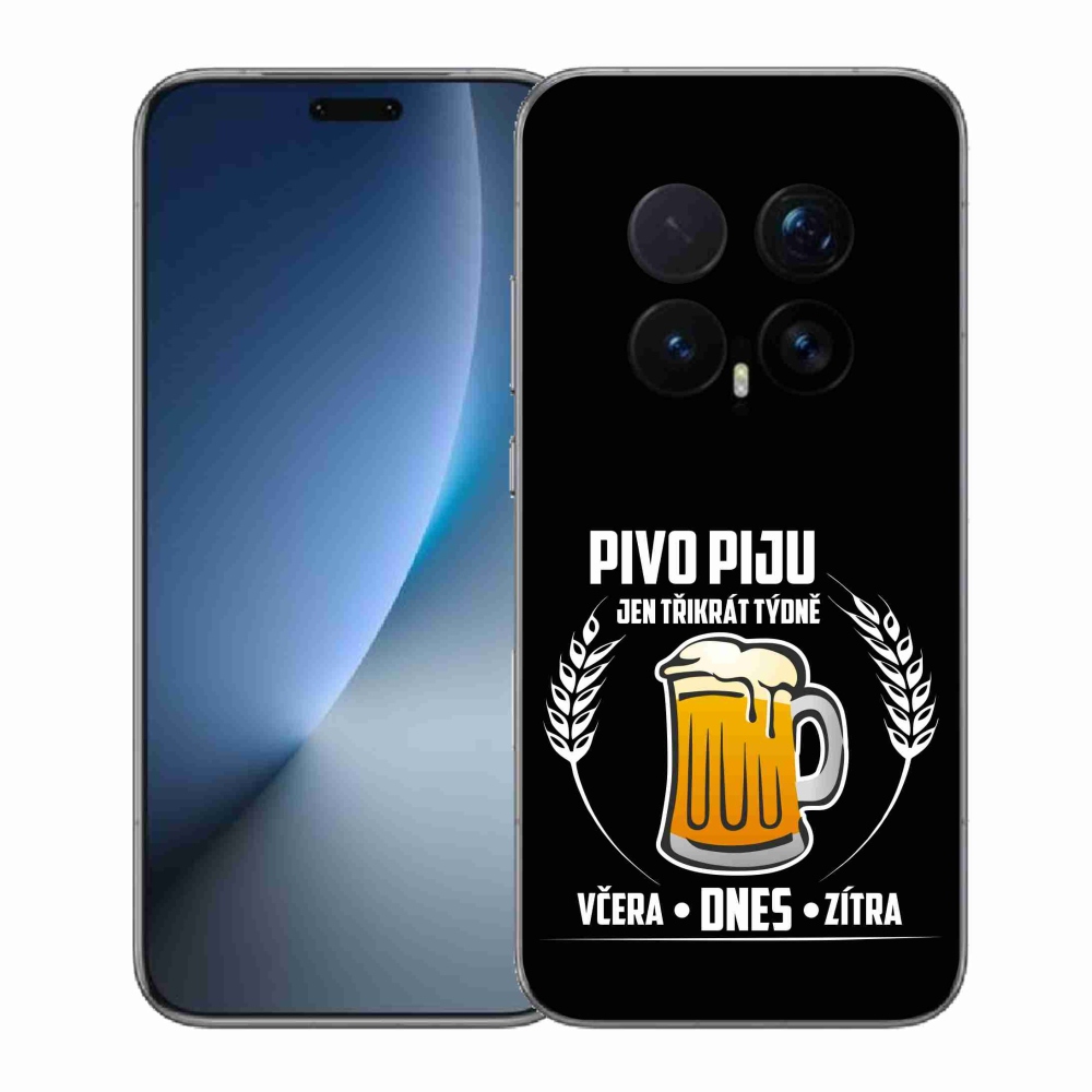 Gelový kryt mmCase na Honor Magic 8 Pro - pivní motiv černé pozadí
