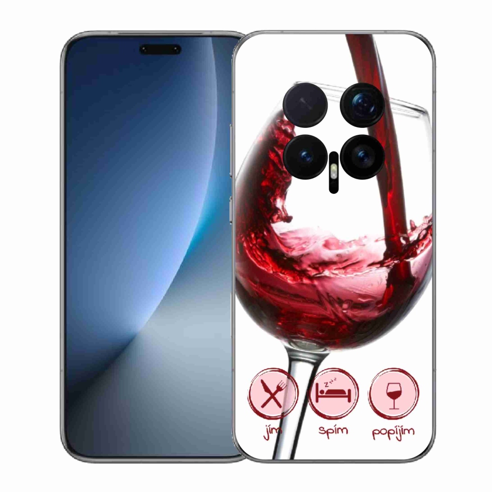 Gelový kryt mmCase na Honor Magic 8 Pro - sklenička vína červené