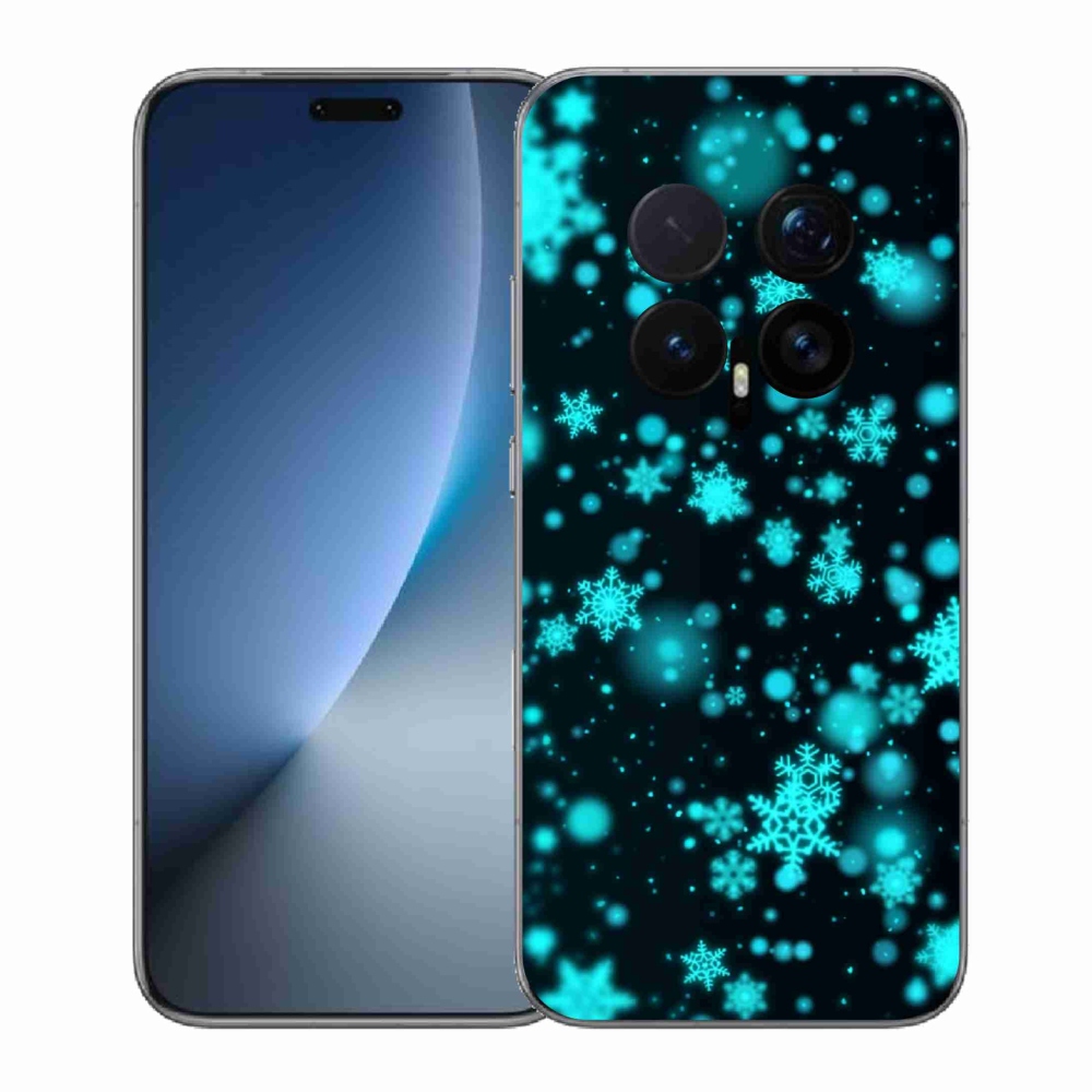 Gelový kryt mmCase na Honor Magic 8 Pro - sněhové vločky 1