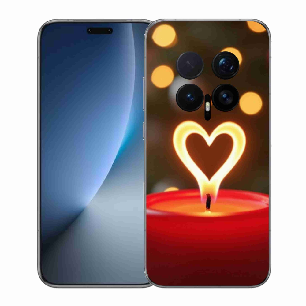 Gelový kryt mmCase na Honor Magic 8 Pro - srdce z plamene