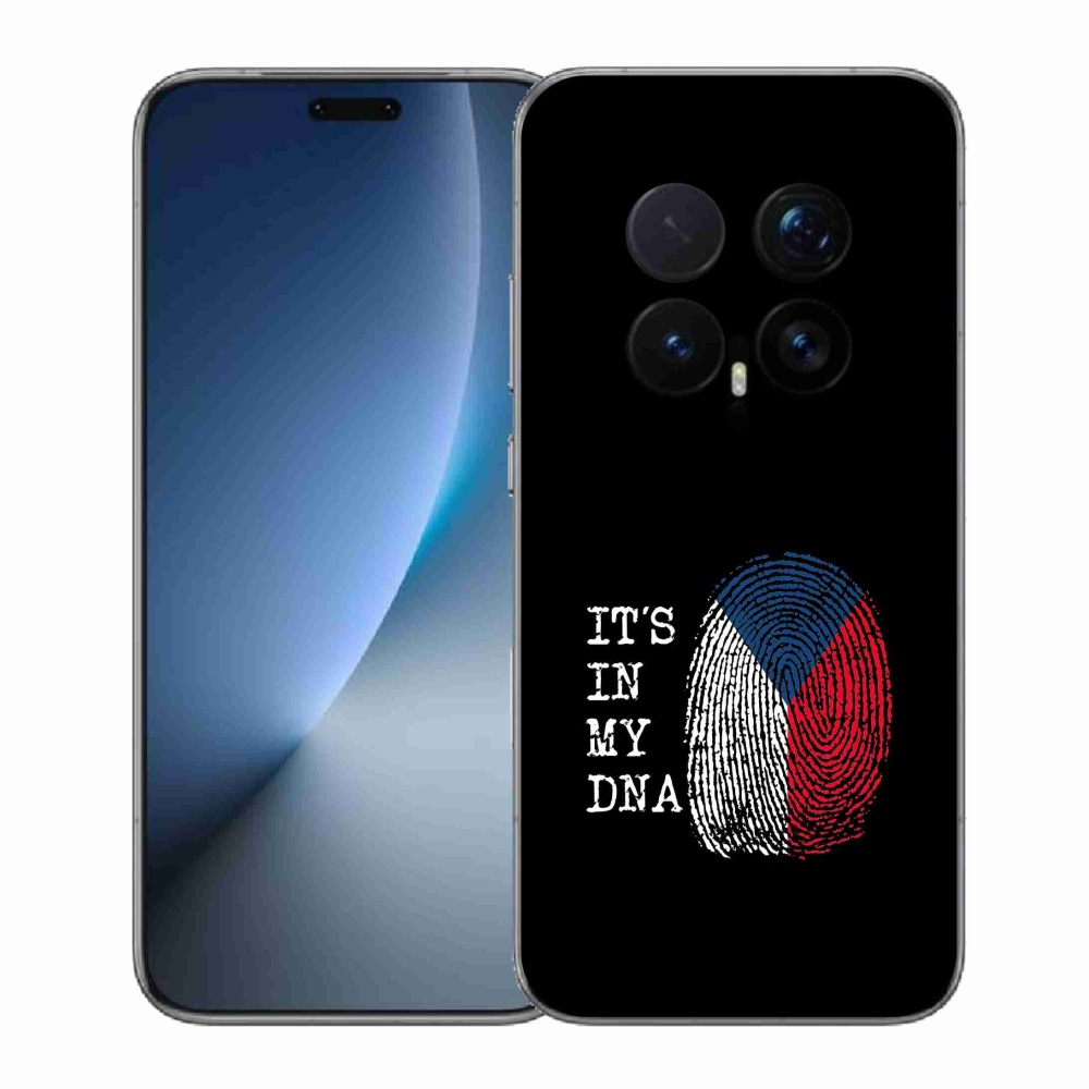 Gelový kryt mmCase na Honor Magic 8 Pro - vlajka otisk prstu černé pozadí