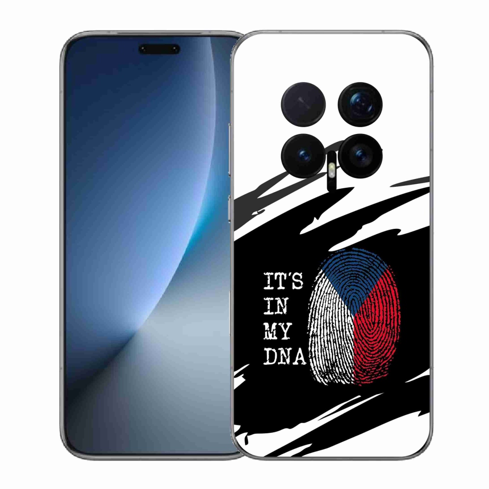 Gelový kryt mmCase na Honor Magic 8 Pro - vlajka otisk prstu černobílé pozadí