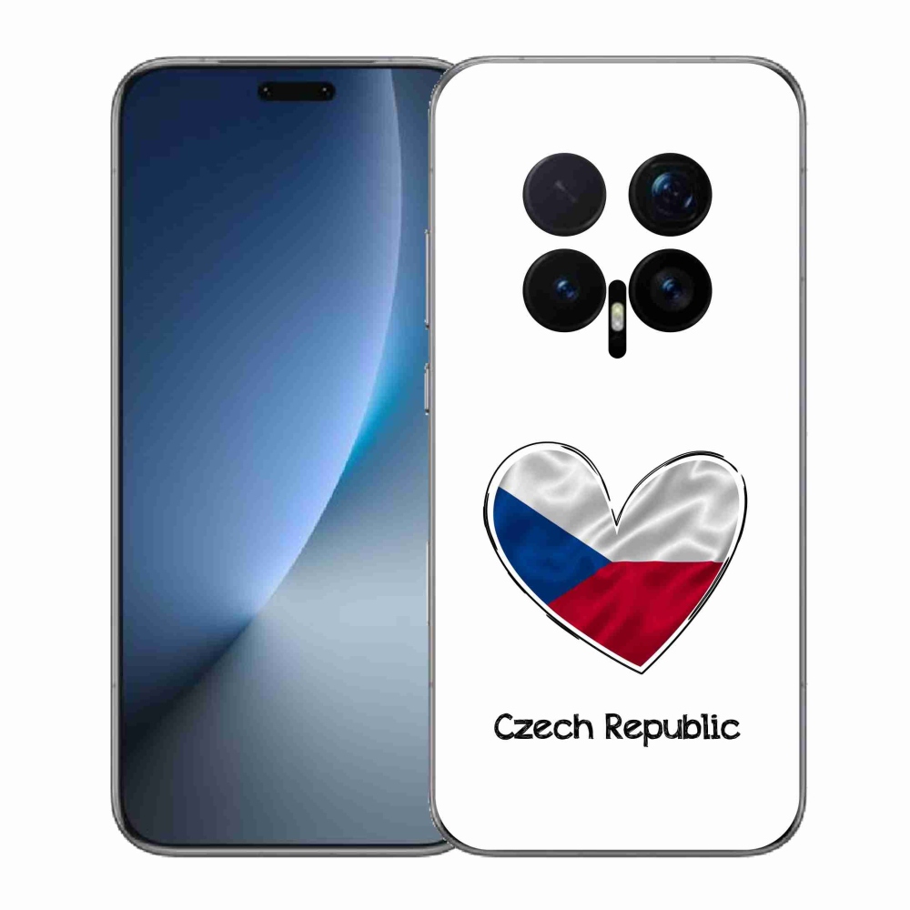 Gelový kryt mmCase na Honor Magic 8 Pro - vlajka srdce bílé pozadí