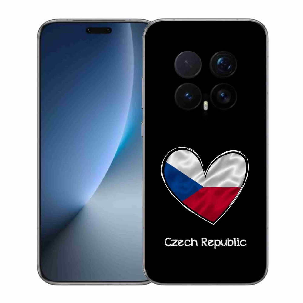 Gelový kryt mmCase na Honor Magic 8 Pro - vlajka srdce černé pozadí