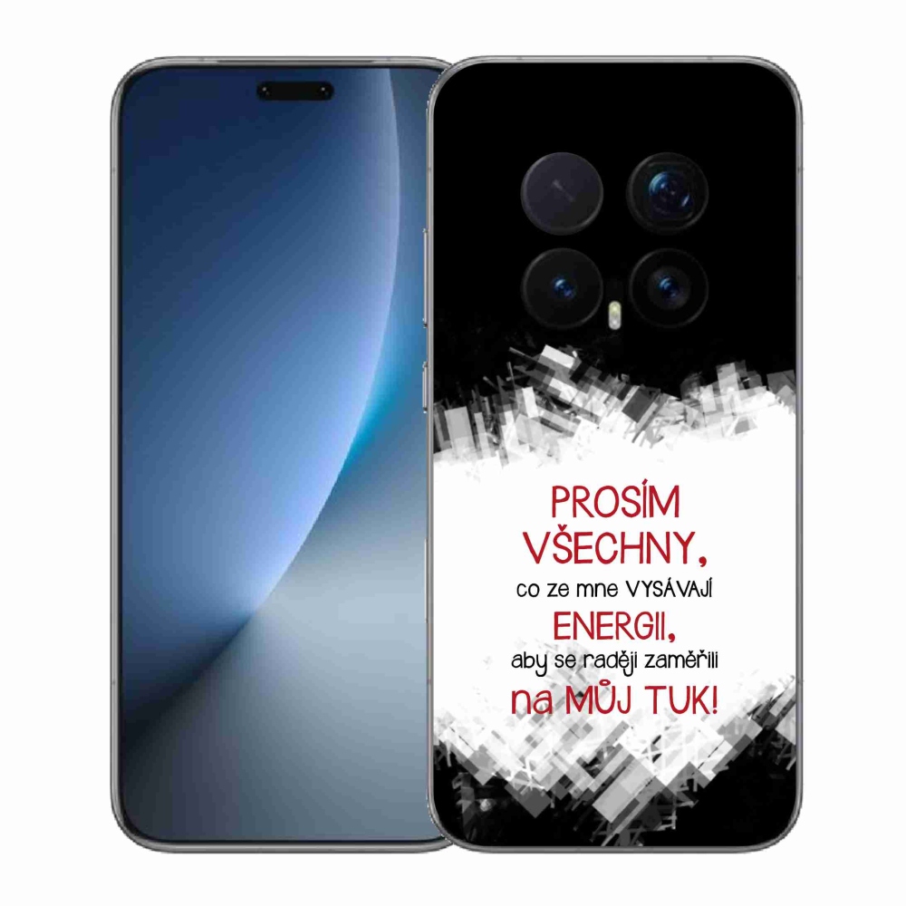 Gelový kryt mmCase na Honor Magic 8 Pro - vtipný text 1 červený