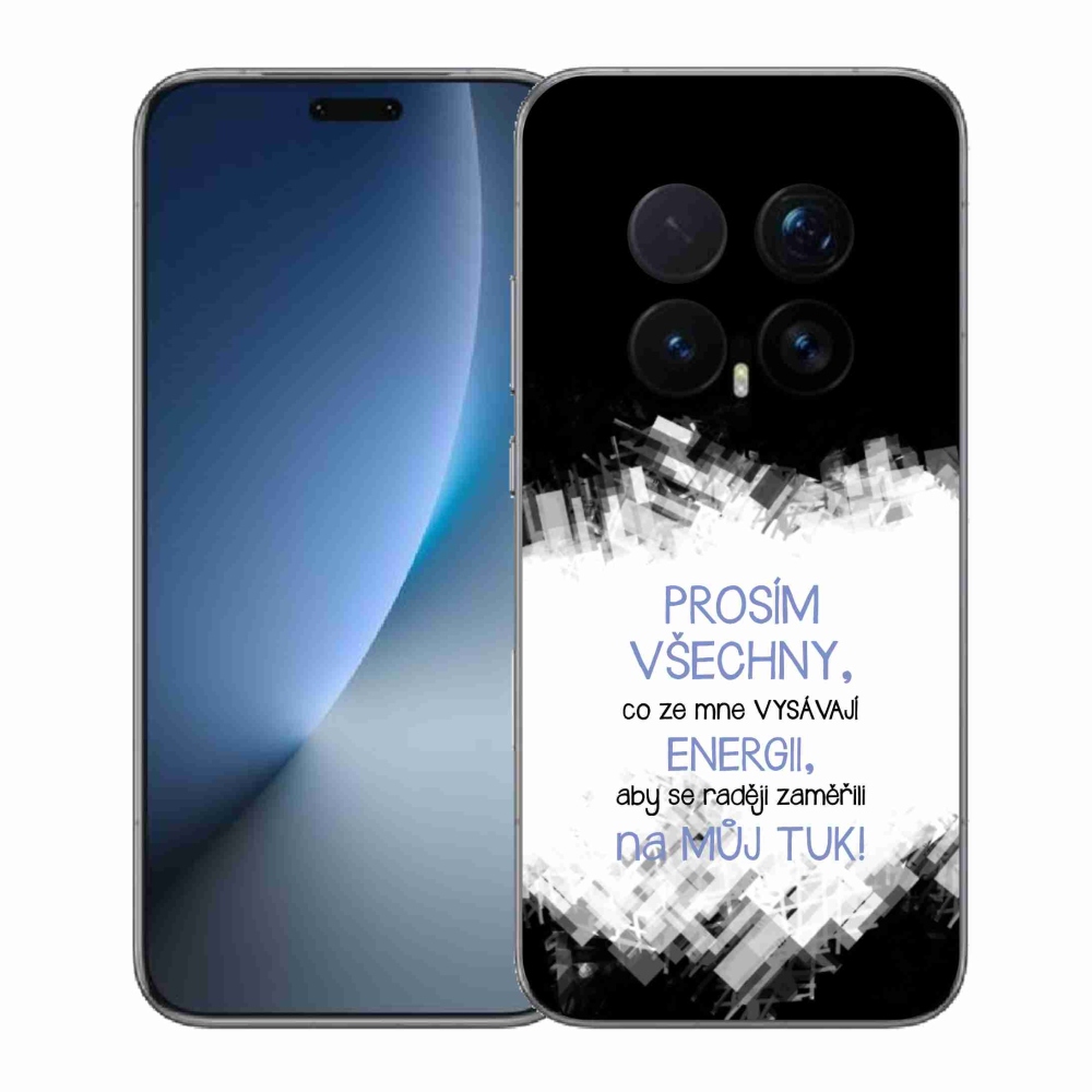 Gelový kryt mmCase na Honor Magic 8 Pro - vtipný text 1 modrý