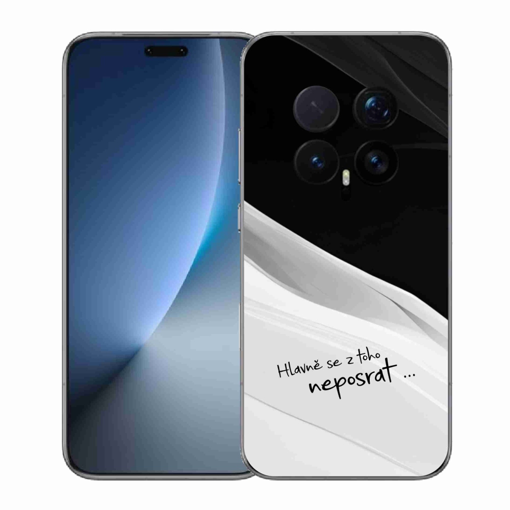 Gelový kryt mmCase na Honor Magic 8 Pro - vtipný text 13 bíločerné pozadí