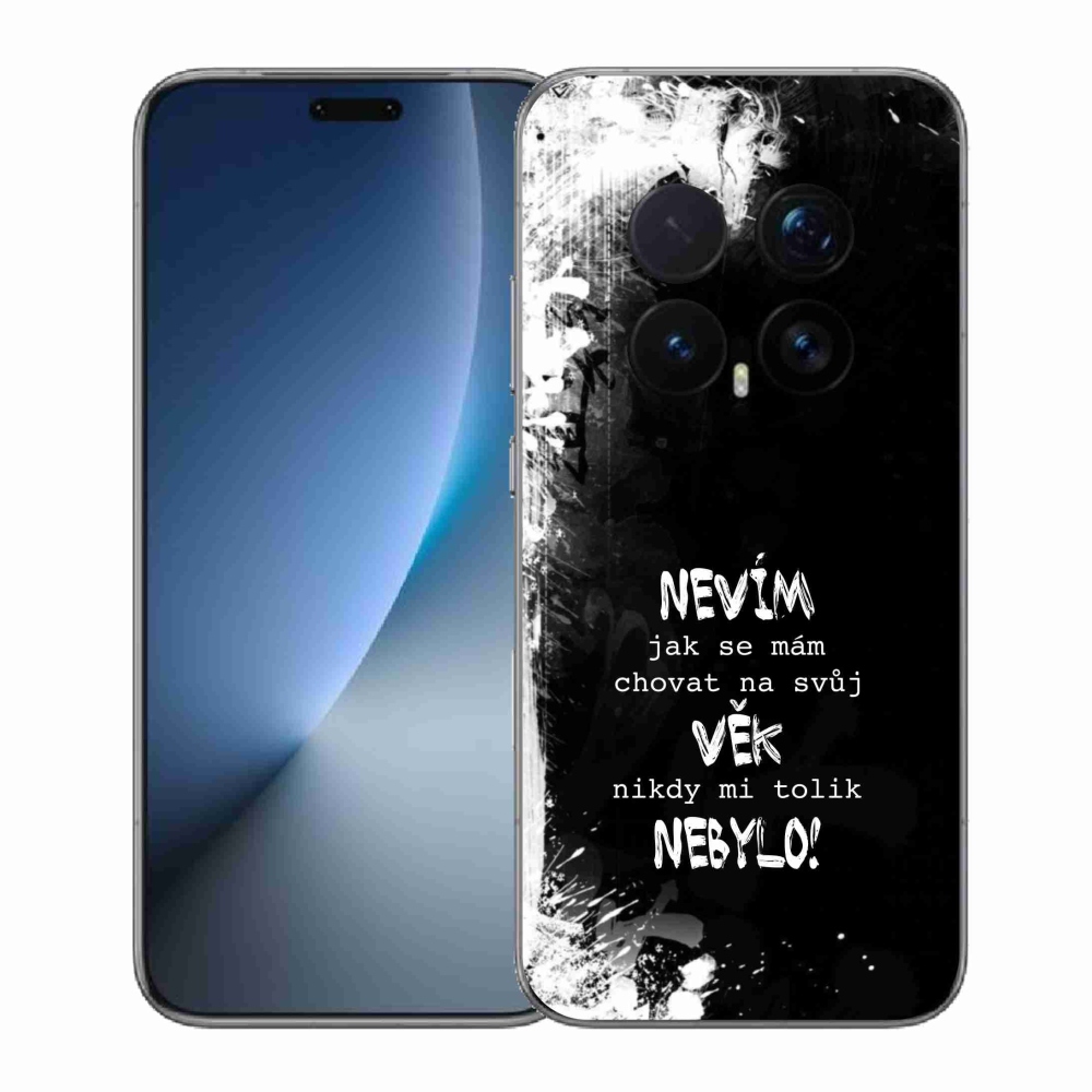 Gelový kryt mmCase na Honor Magic 8 Pro - vtipný text 14 černé pozadí