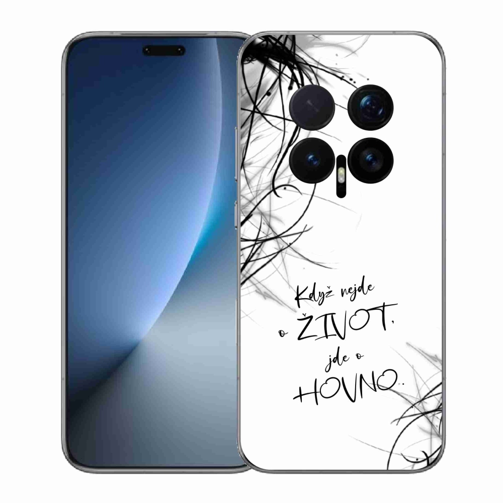 Gelový kryt mmCase na Honor Magic 8 Pro - vtipný text 16 bílé pozadí