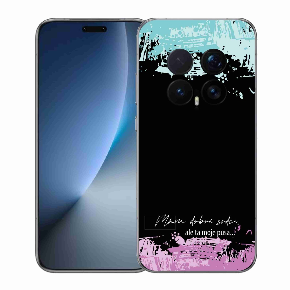 Gelový kryt mmCase na Honor Magic 8 Pro - vtipný text 3 černé pozadí