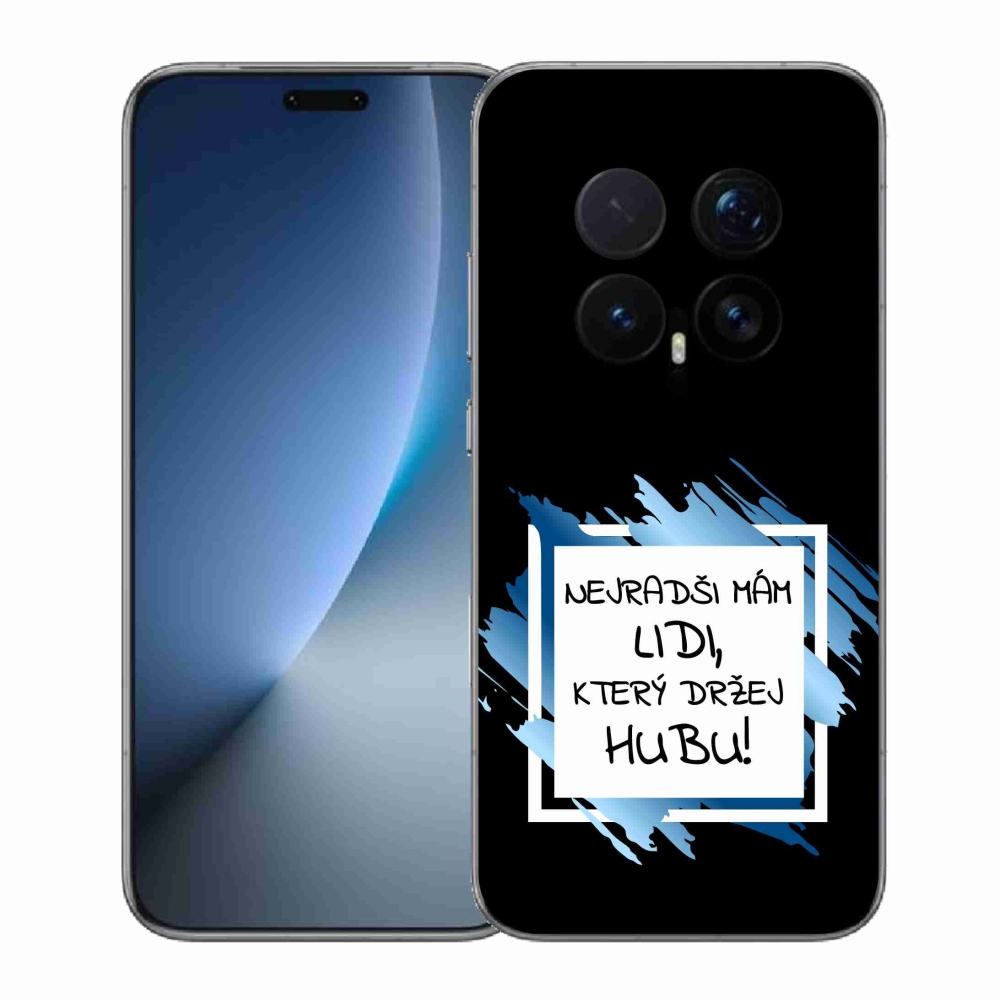 Gelový kryt mmCase na Honor Magic 8 Pro - vtipný text 7 bíločerné pozadí