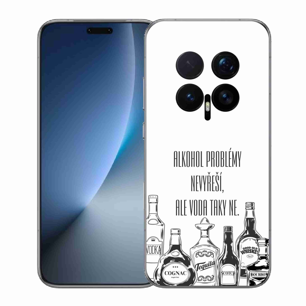 Gelový kryt mmCase na Honor Magic 8 Pro - vtipný text bílé pozadí