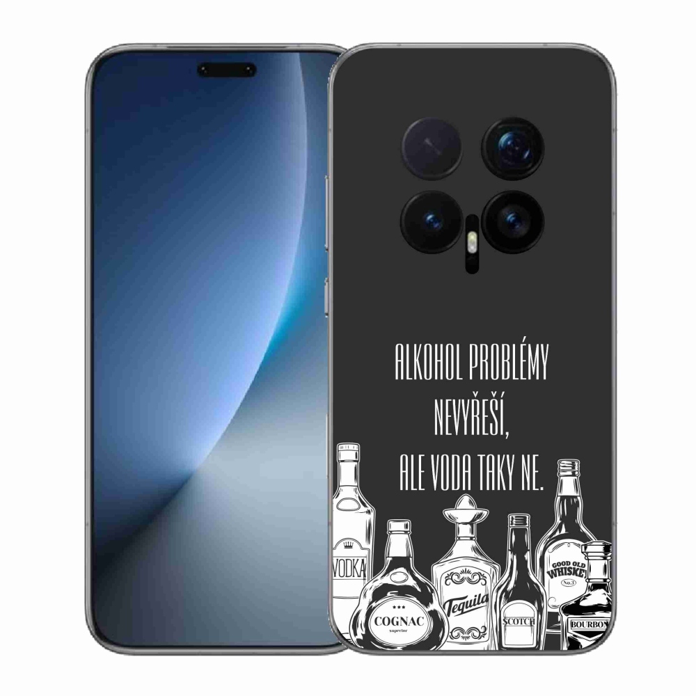 Gelový kryt mmCase na Honor Magic 8 Pro - vtipný text černé pozadí