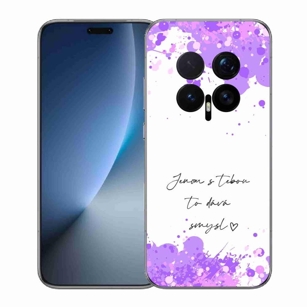 Gelový kryt mmCase na Honor Magic 8 Pro - zamilovaný text bílé pozadí