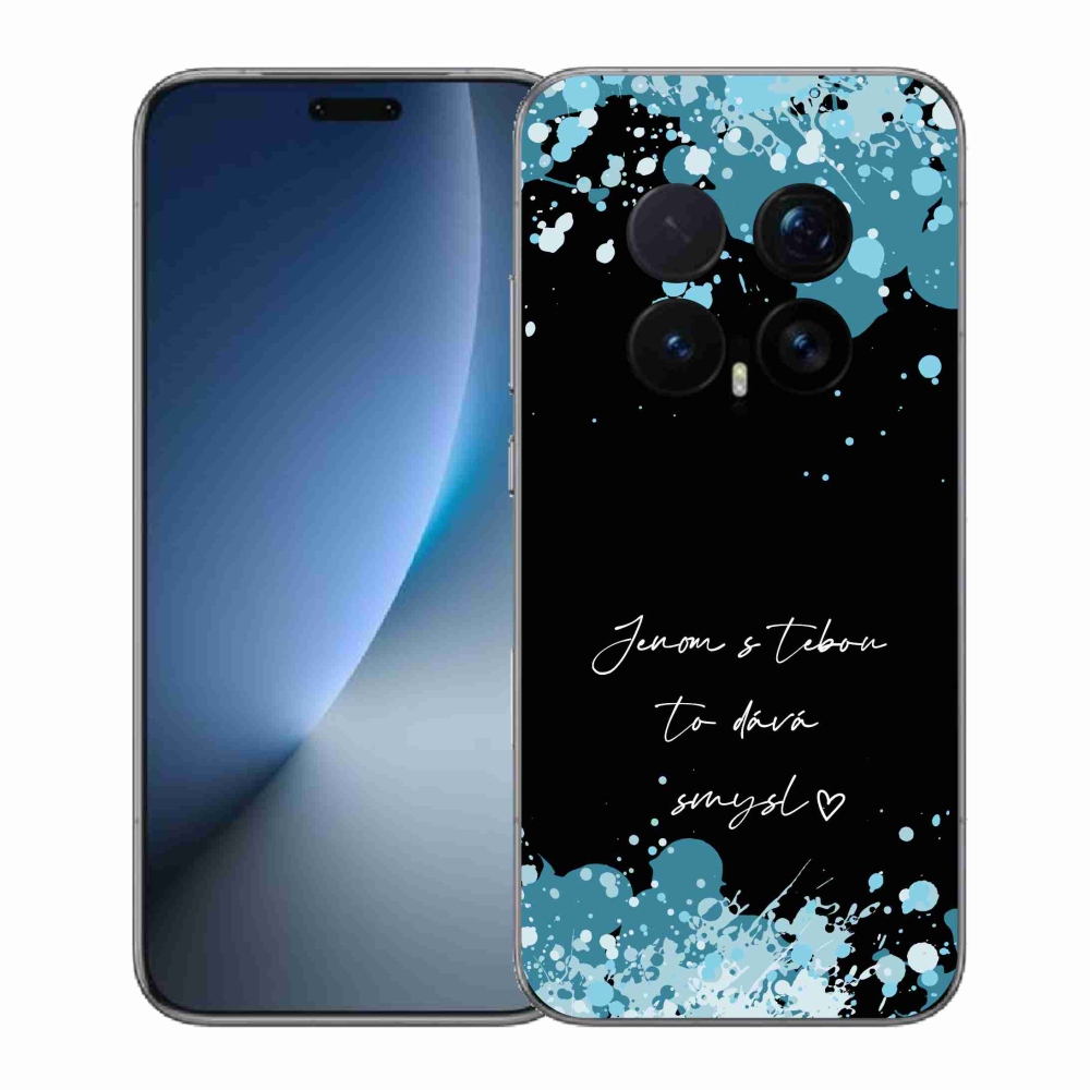 Gelový kryt mmCase na Honor Magic 8 Pro - zamilovaný text černé pozadí