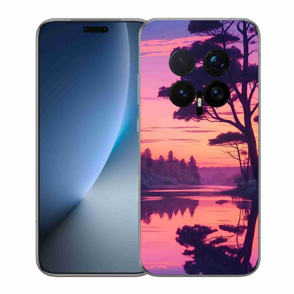 Gelový kryt mmCase na Honor Magic 8 Pro - západ slunce nad jezerem