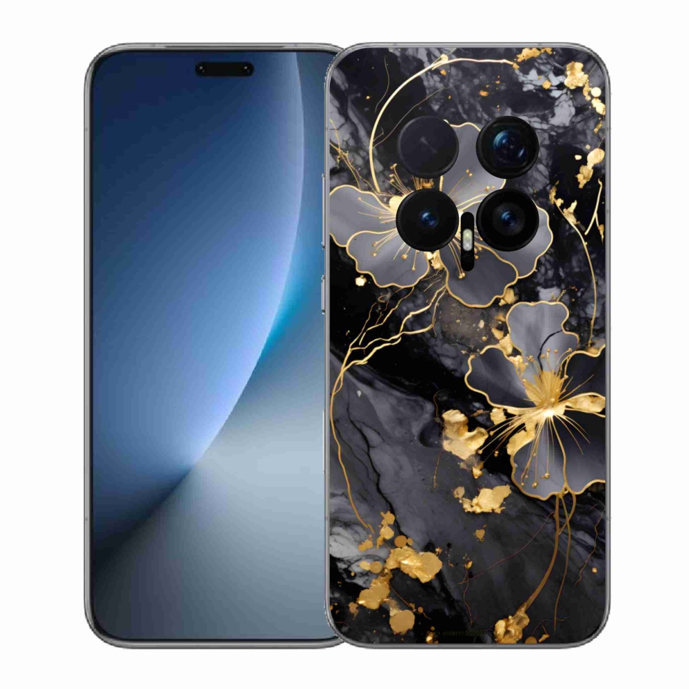 Gelový kryt mmCase na Honor Magic 8 Pro - zlaté květy