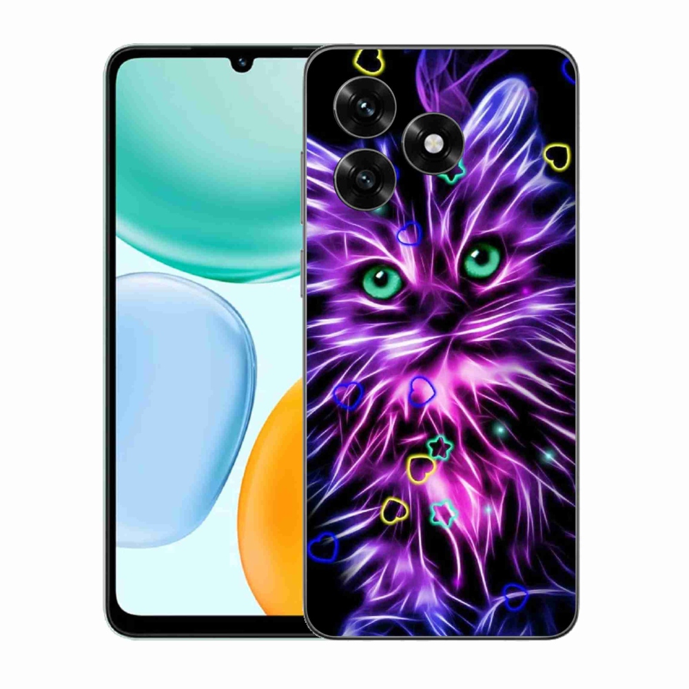 Gelový kryt mmCase na Honor X5c Plus - abstraktní kočka